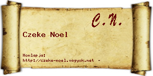 Czeke Noel névjegykártya